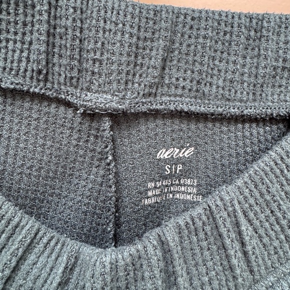 Aerie Textured Knit Sweatpants in Dark Green - Picture 6 of 6